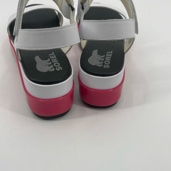 Sorel Pink and White Sandals with Adjustable Heel Strap Size 9 - Picture 6 of 6